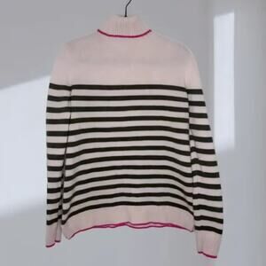 Tabitha Webb Sweater – Cream & Black with Pink Trim (Women’s L)